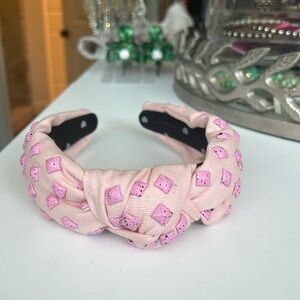 EUC Lele Sadoughi Bubblegum Pink Studded